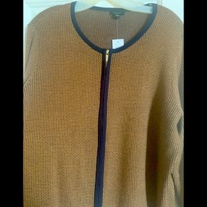 Long sleeve zip front cardigan